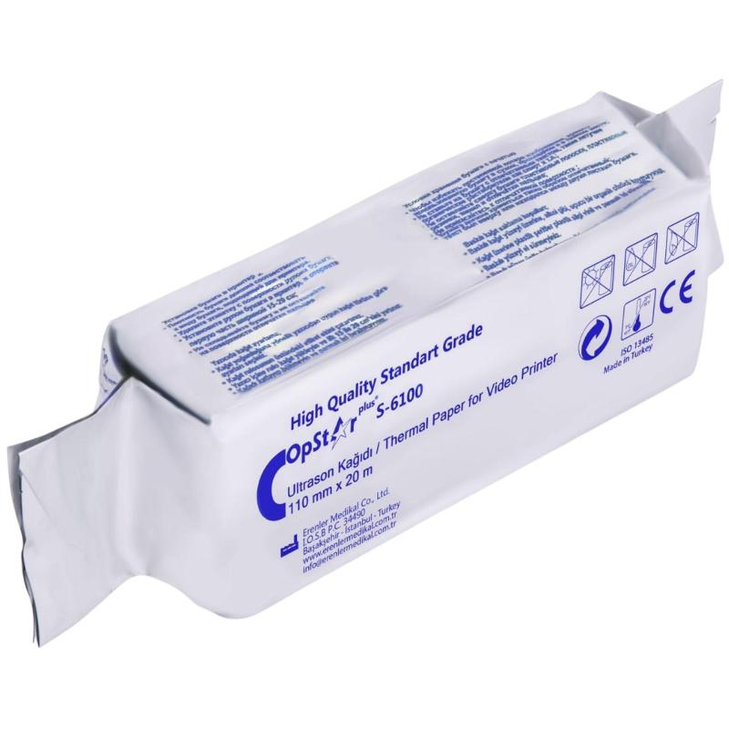 Бумага для УЗИ -принтеров, S-6100, OpStar Plus, 110х20, 10шт/уп