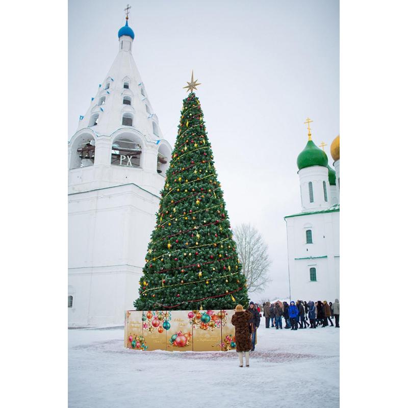 Ограждение декоративное для ствольной ели 7 м (золотая тема)