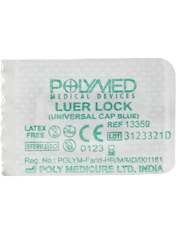 Заглушка для инф.-трансфуз.терапии, синий, Polymed, 300шт/уп