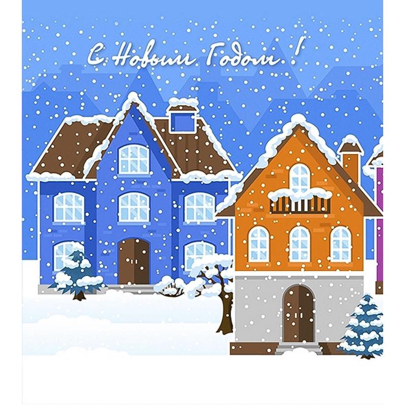 Комплект ограждений для каркасной ели 4 м (тема зимний город)