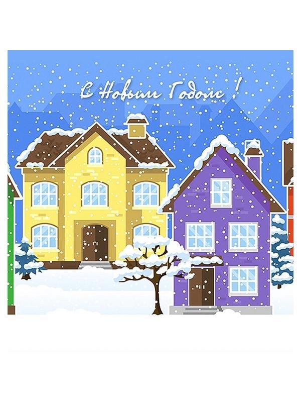 Комплект ограждений для каркасной ели 4 м (тема зимний город)