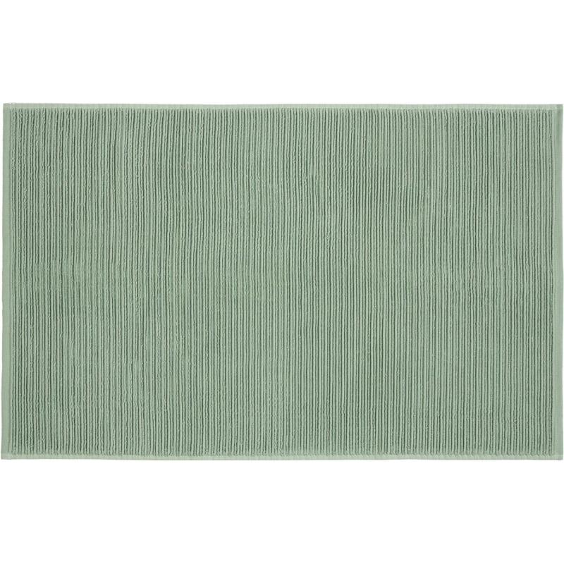 Коврик для ванной фактурный цвета шалфея из коллекции Essential, 50х80 см