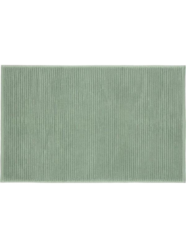 Коврик для ванной фактурный цвета шалфея из коллекции Essential, 50х80 см