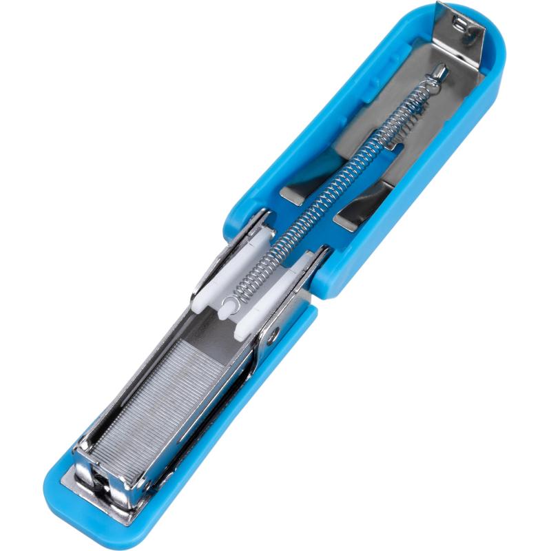 Степлер мини №10 OfficeSpace до 7л., пластиковый корпус, синий