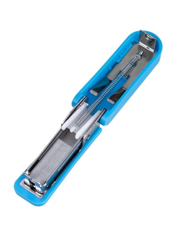 Степлер мини №10 OfficeSpace до 7л., пластиковый корпус, синий