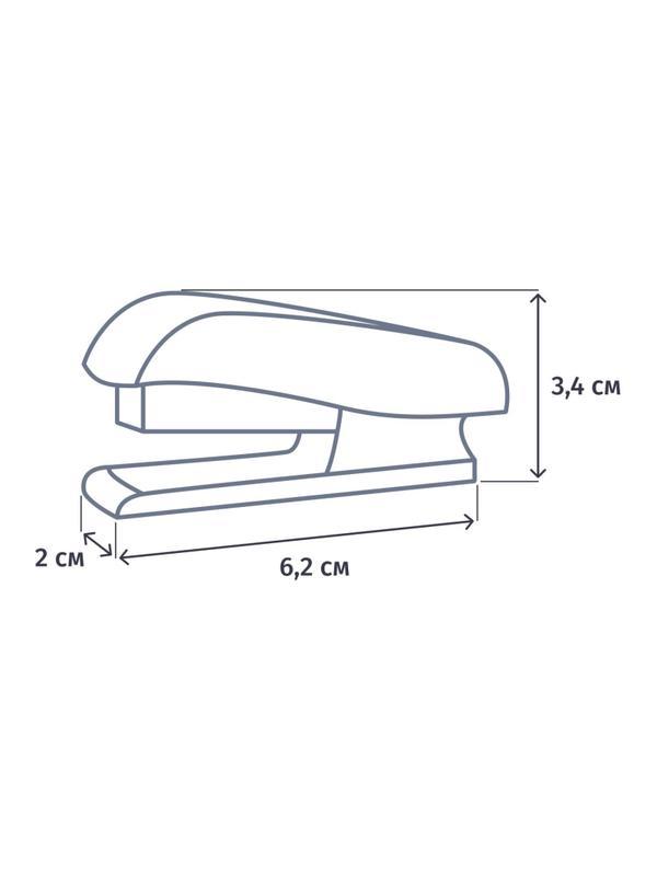 Степлер мини №10 OfficeSpace до 7л., пластиковый корпус, синий