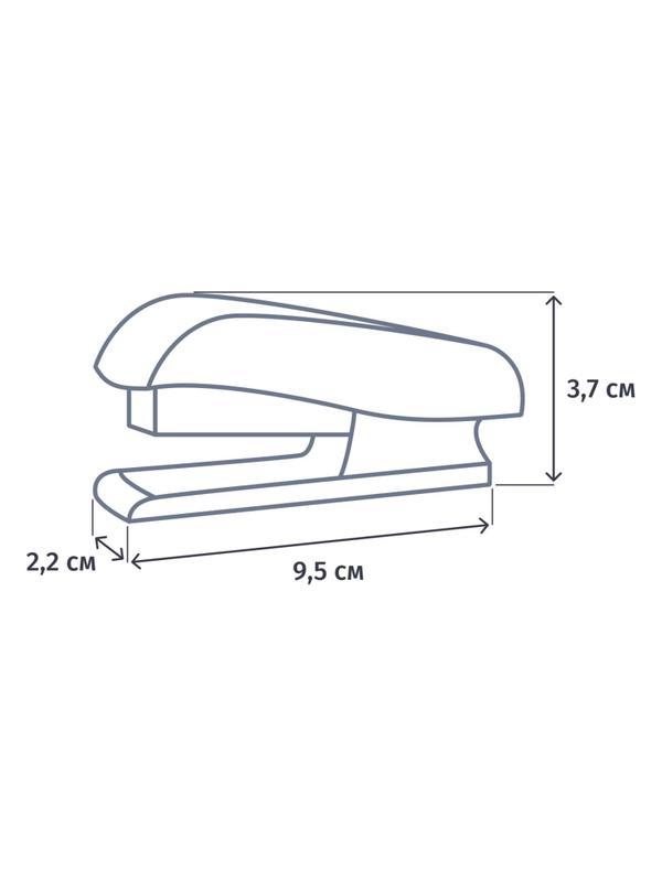 Степлер №10 OfficeSpace до 10л., пластиковый корпус, черный