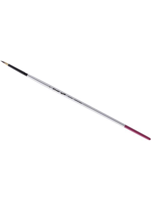 Кисть художественная Комус Арт синтетика средн.жест,кругл.,№4,длинная ручка