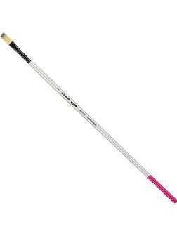 Кисть художественная Комус Арт синтетика средн.жест,плоск.,№6,длинная ручка