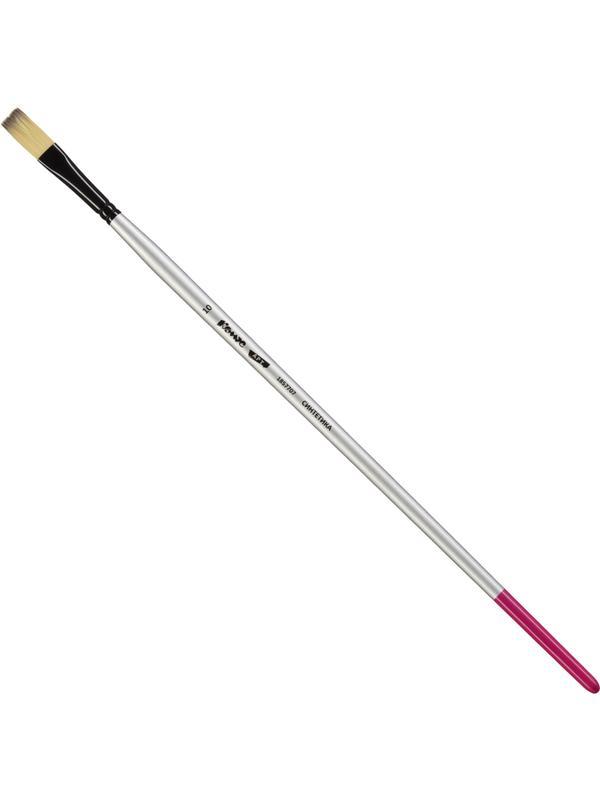 Кисть художественная Комус Арт синтетика средн.жест,плоск,№10,длинная ручка