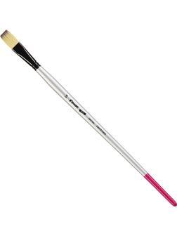 Кисть художественная Комус Арт синтетика средн.жест,плоск,№14,длинная ручка