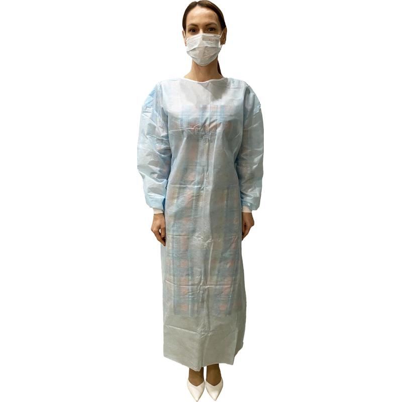 Халат хирург. стер, рук.манж, дл.140 см, р.50-52, пл.25, смс, 1шт