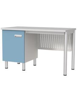 Стол лабораторный MEG_тумба L дв син+п. стол.постф НУМЛ-МСК (код СЛ-04-101)