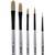 Набор кистей художественных Комус Арт,синтетика жесткая,длин.ручка,5шт/наб
