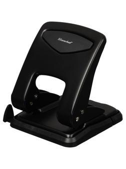 Дырокол Silwerhof Vis 55лист. металл отв.:2 с линейкой черн