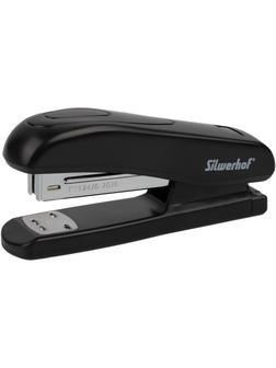 Степлер Silwerhof 24/6 26/6 , 20л 100скоб закрытый/открытый черн
