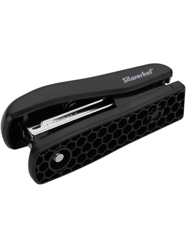 Степлер Silwerhof 24/6 26/6 , 20л 100скоб закрытый/открытый черн
