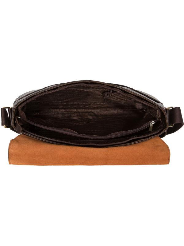 Сумка планшет 20021(1021) Coffee А4  натур.кожа