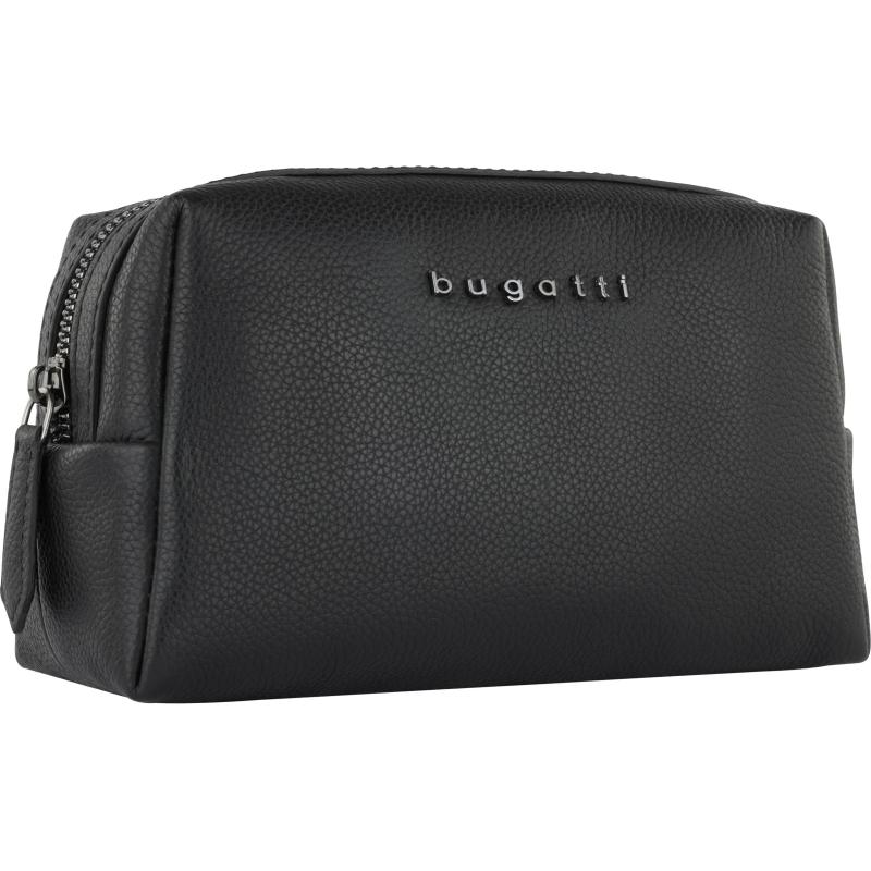 Косметичка BUGATTI Bella, чер, воловья кожа/полиэстер, 19х8,5х11, 49480001