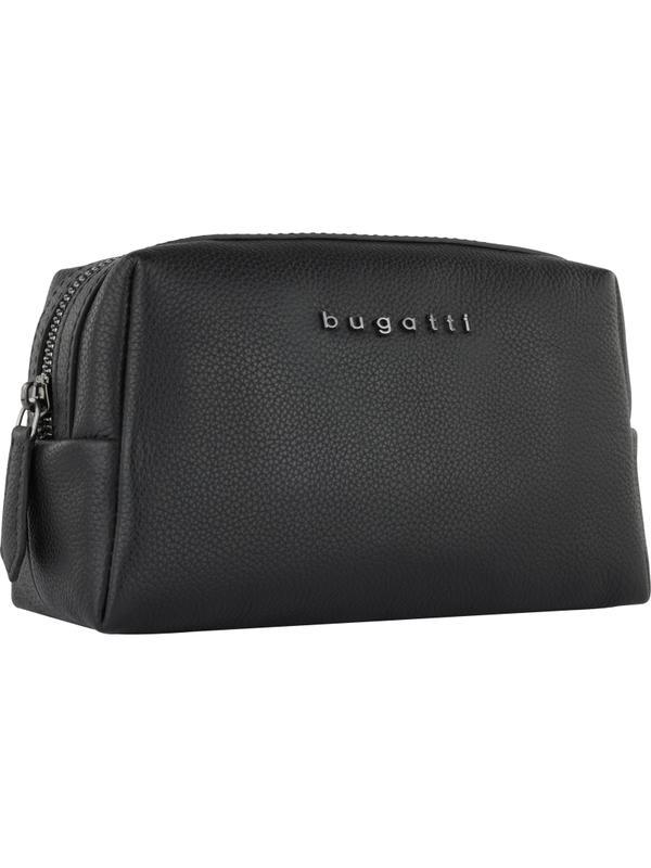 Косметичка BUGATTI Bella, чер, воловья кожа/полиэстер, 19х8,5х11, 49480001