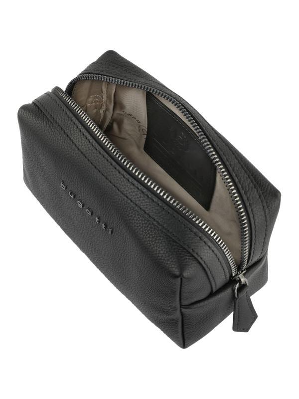 Косметичка BUGATTI Bella, чер, воловья кожа/полиэстер, 19х8,5х11, 49480001