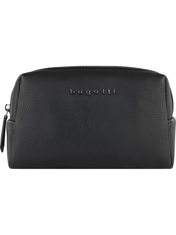 Косметичка BUGATTI Bella, чер, воловья кожа/полиэстер, 19х8,5х11, 49480001