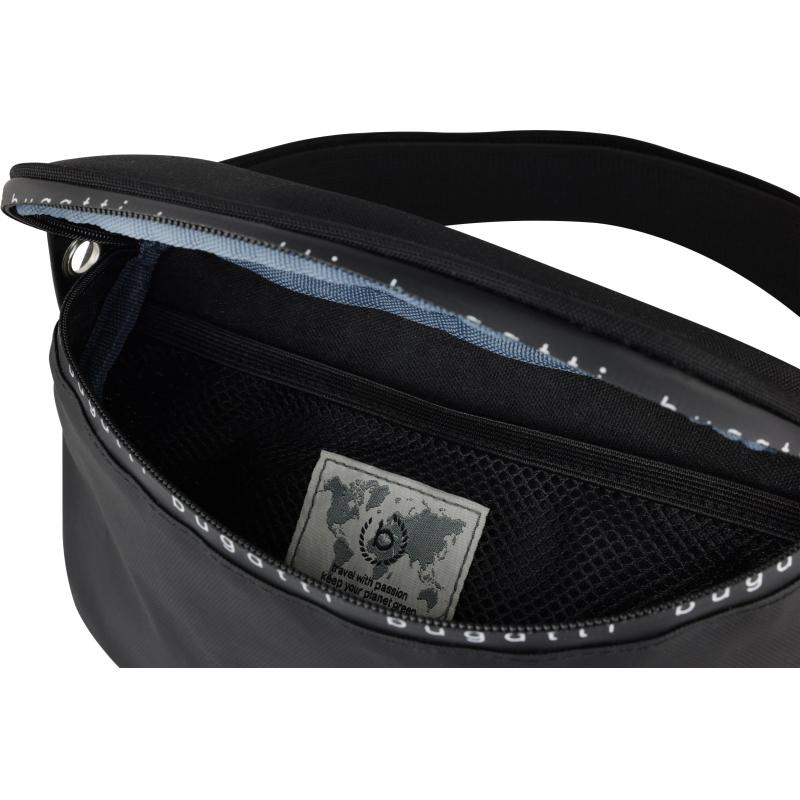 Сумка на пояс BUGATTI Blanc Delight,черн,RPET600D, 24х11х12,5, 2л, 49450501