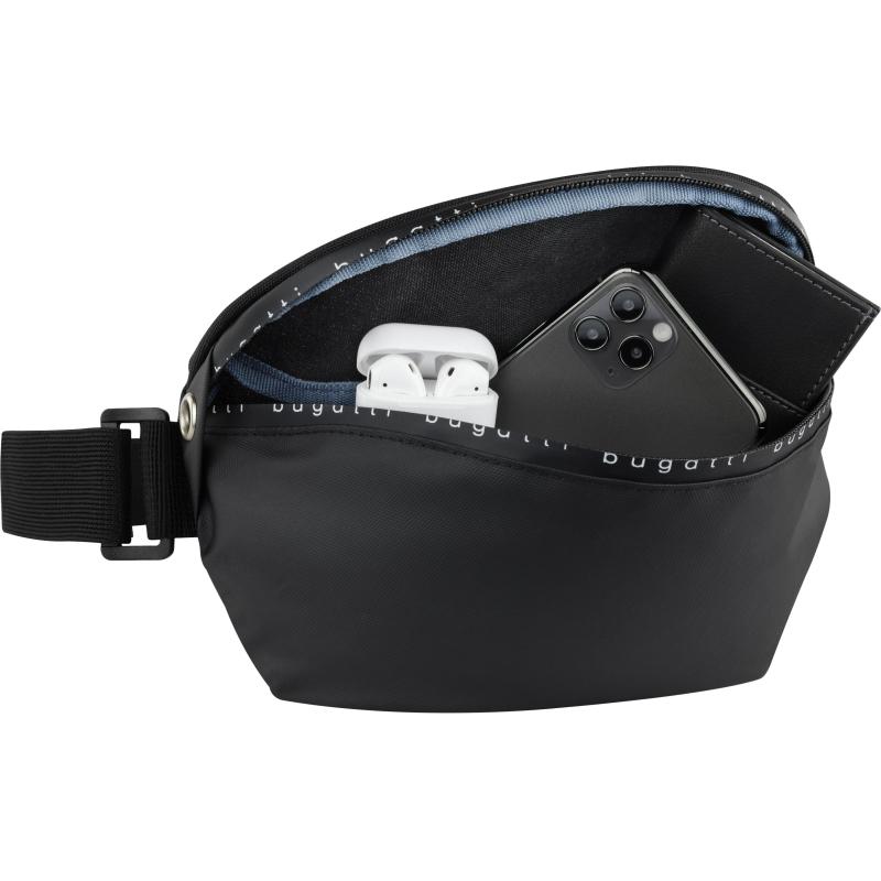 Сумка на пояс BUGATTI Blanc Delight,черн,RPET600D, 24х11х12,5, 2л, 49450501