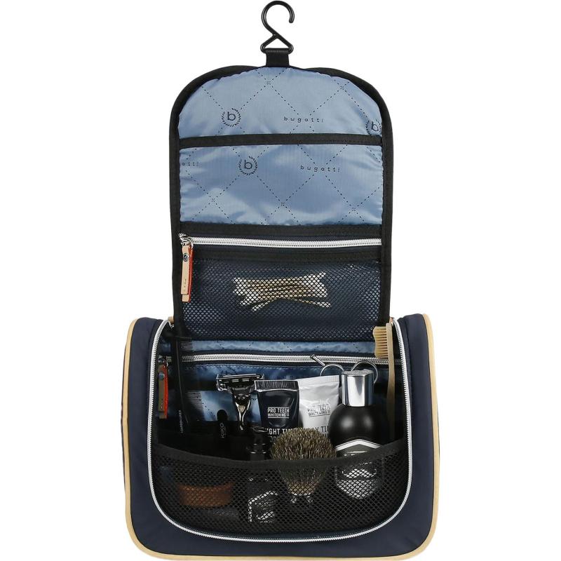 Несессер дорожный BUGATTI Lido, синий, полиэс, 26х10х20 см, 4,5 л, 49361023