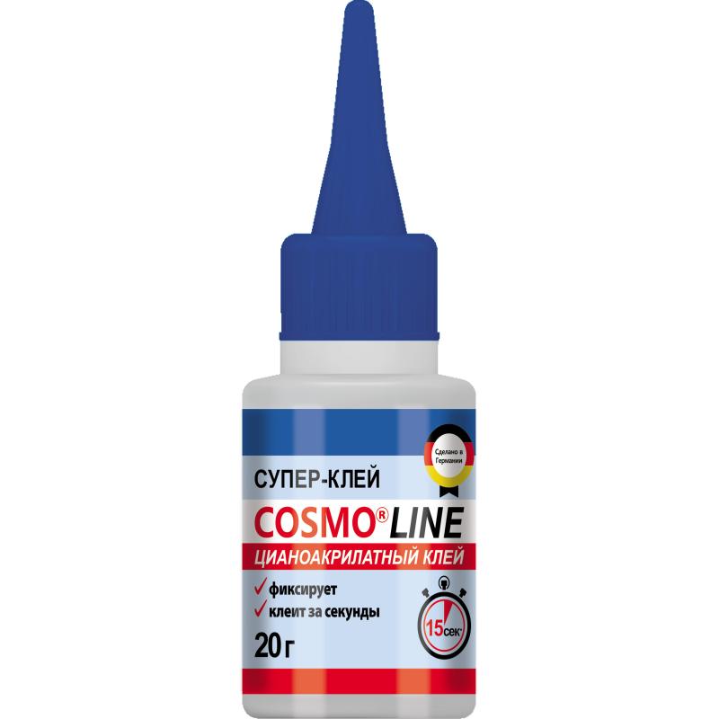Клей цианоакрилатный секундный COSMO LINE 20гр CA-500.390-(20)