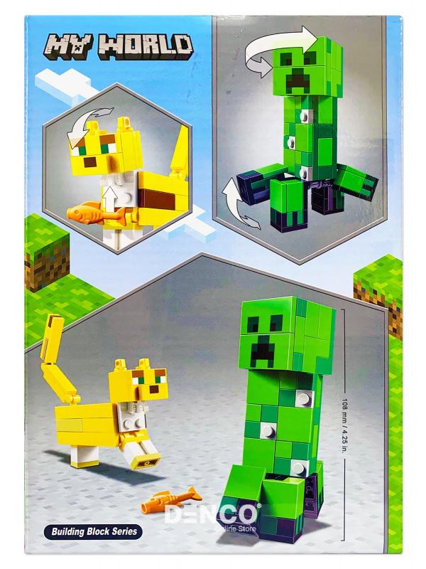 Конструктор Lari Большие фигурки «Крипер и Оцелот» 11474 (Minecraft 21156) / 184 детали