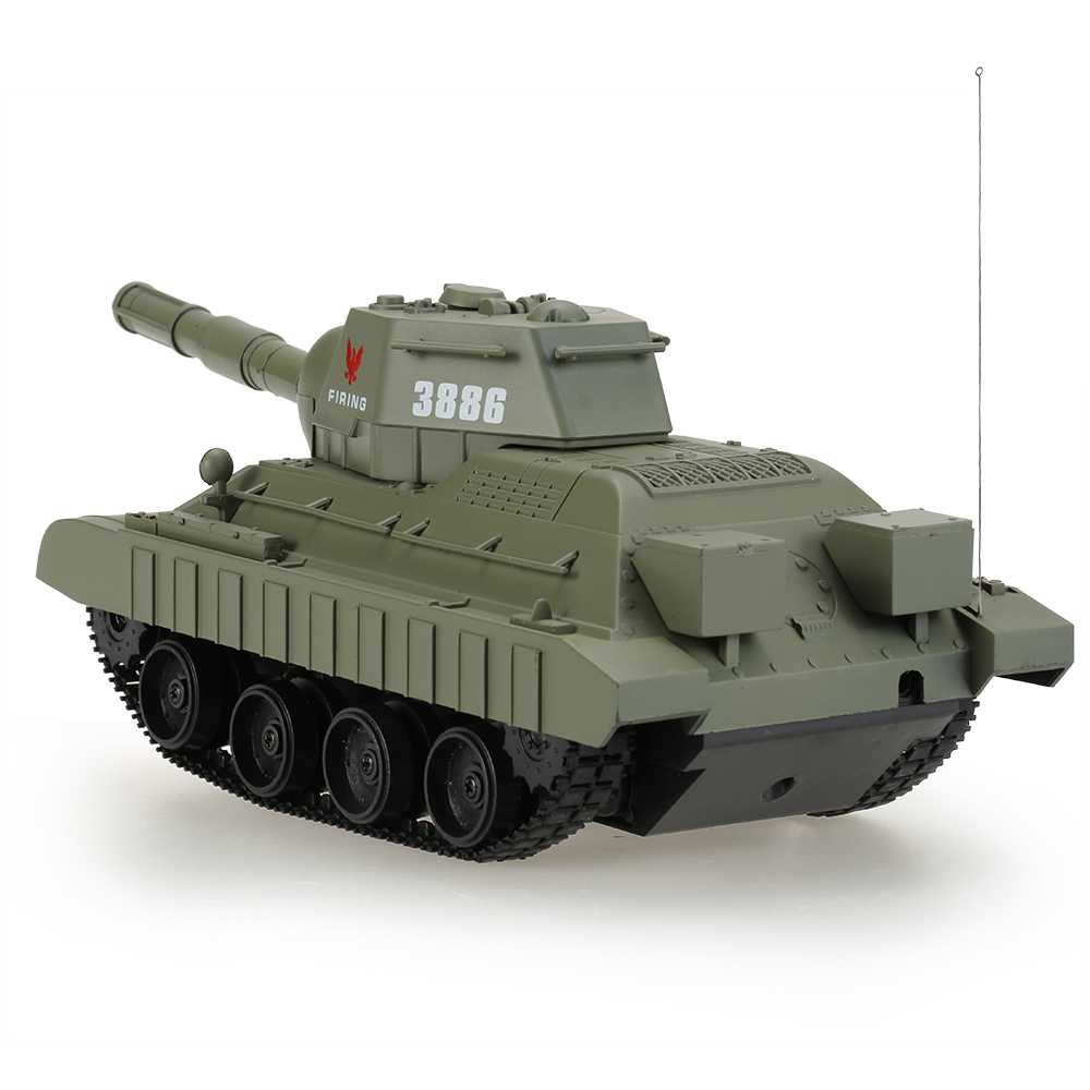 Радиоуправляемый танк 1:32 со звуковыми эффектами, стреляет пульками / 3886A