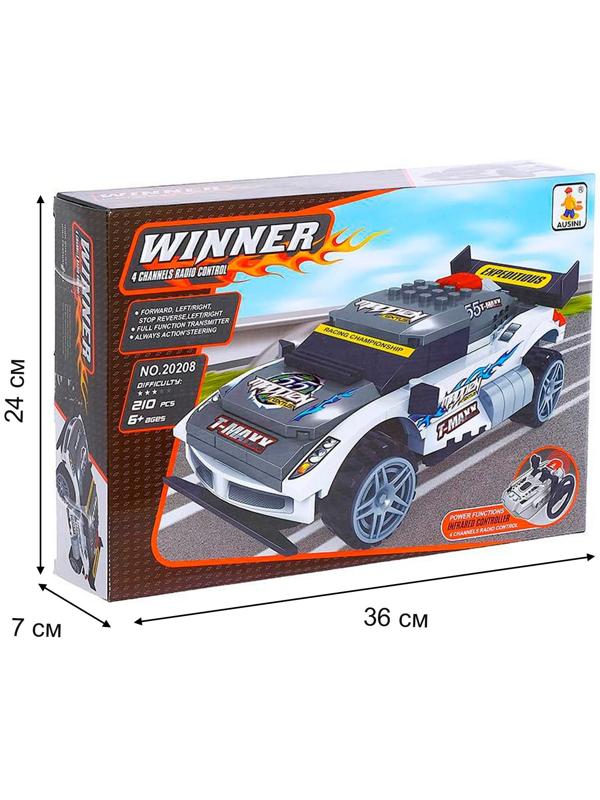 Конструктор на радиоуправлении «Гонка», 210 деталей