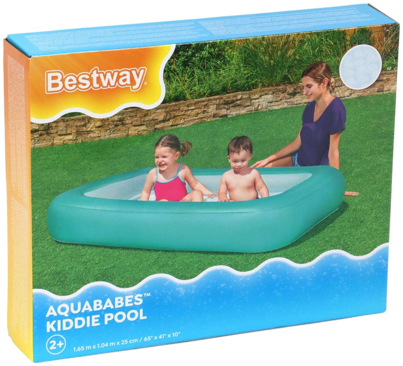 Бассейн надувной Bestway 51115, 165×104×25 см, с надувным дном, от 2 лет