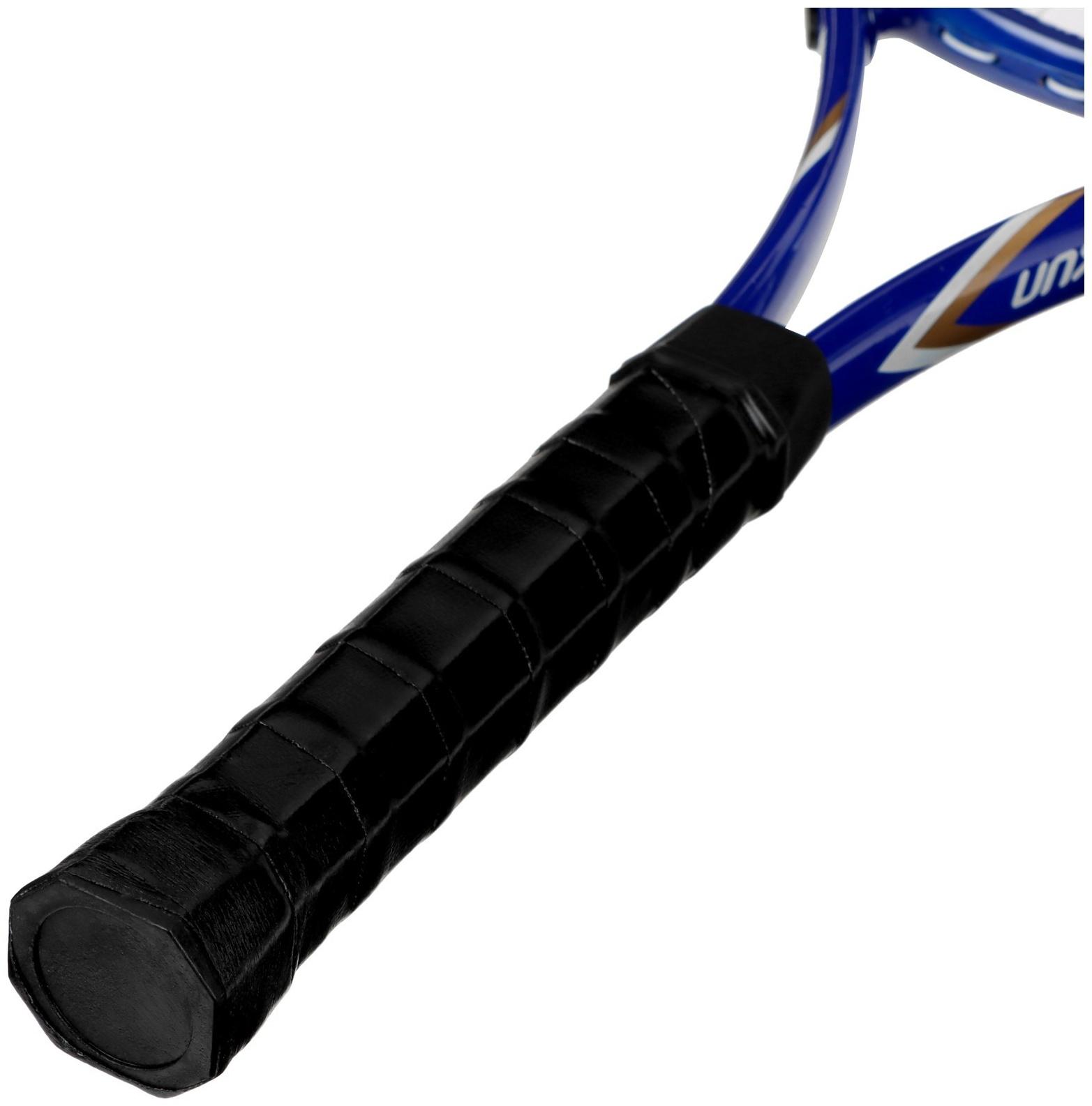 Ракетка для большого тенниса тренировочная, в чехле, цвет синий