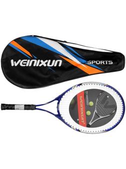 Ракетка для большого тенниса тренировочная, в чехле, цвет синий