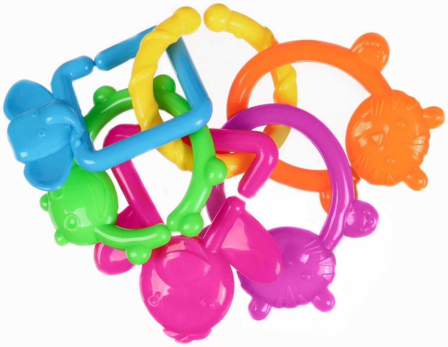 Погремушка Крошка Я «Цепочка», 6 колец, от 3 мес.