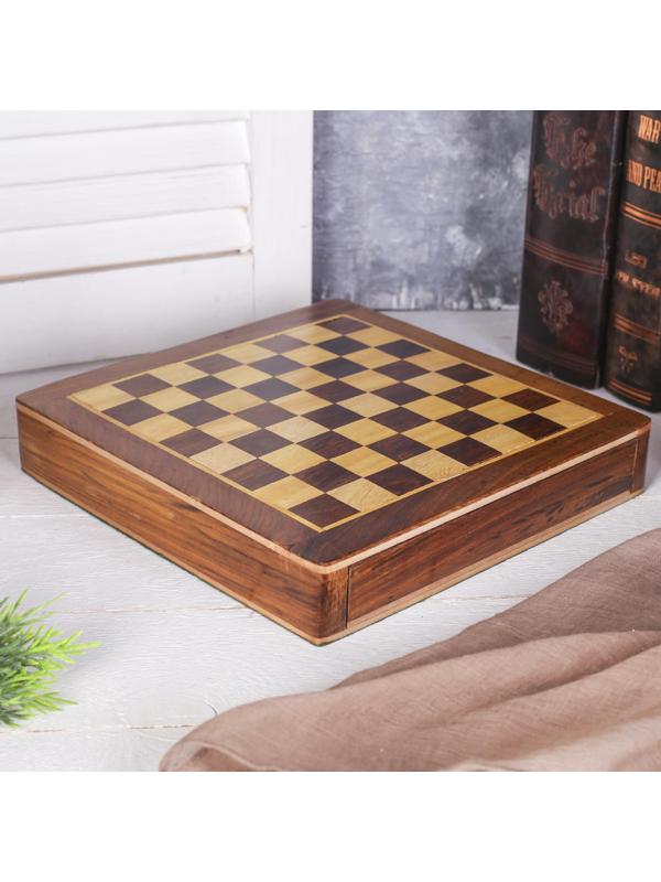 Шахматы магнитные 25,5х25,5х4 см, дерево шишам