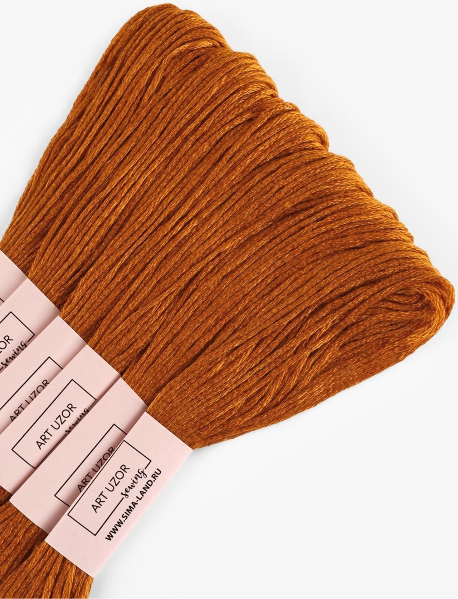 Набор ниток мулине №909, 8±1 м, 6 шт., коричневый