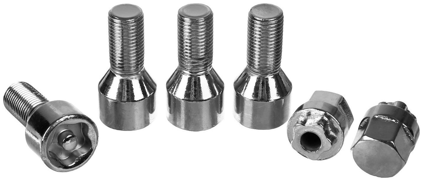 Секретки на колеса автомобиля JN-613, болт 14x1.5, 2 ключа