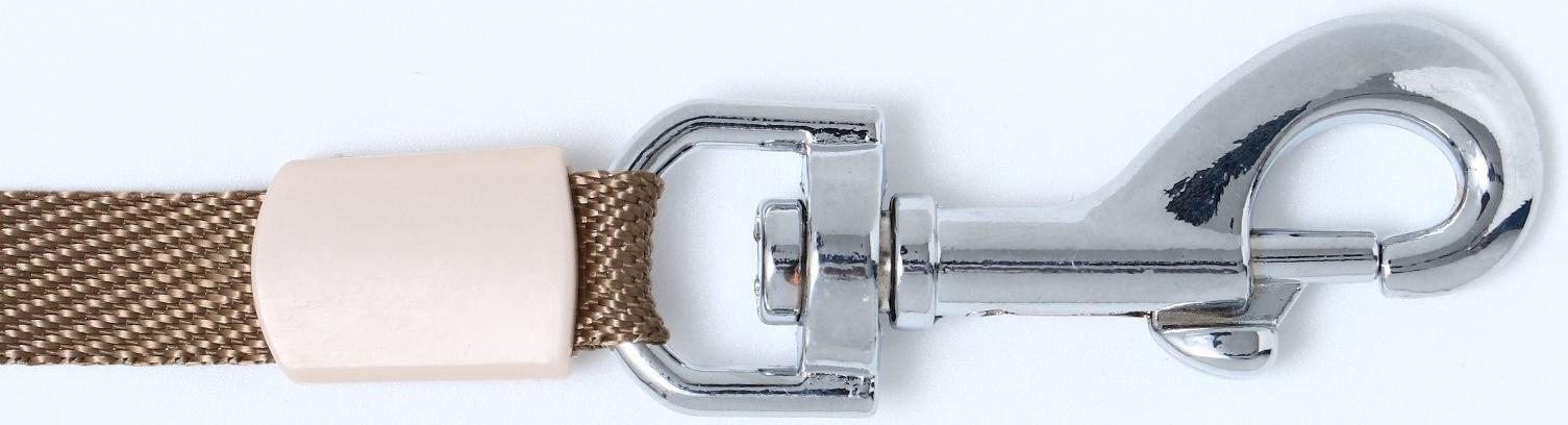 Рулетка с системой эффективного скручивания поводка, 3 м, до 15 кг, бежево-коричневая