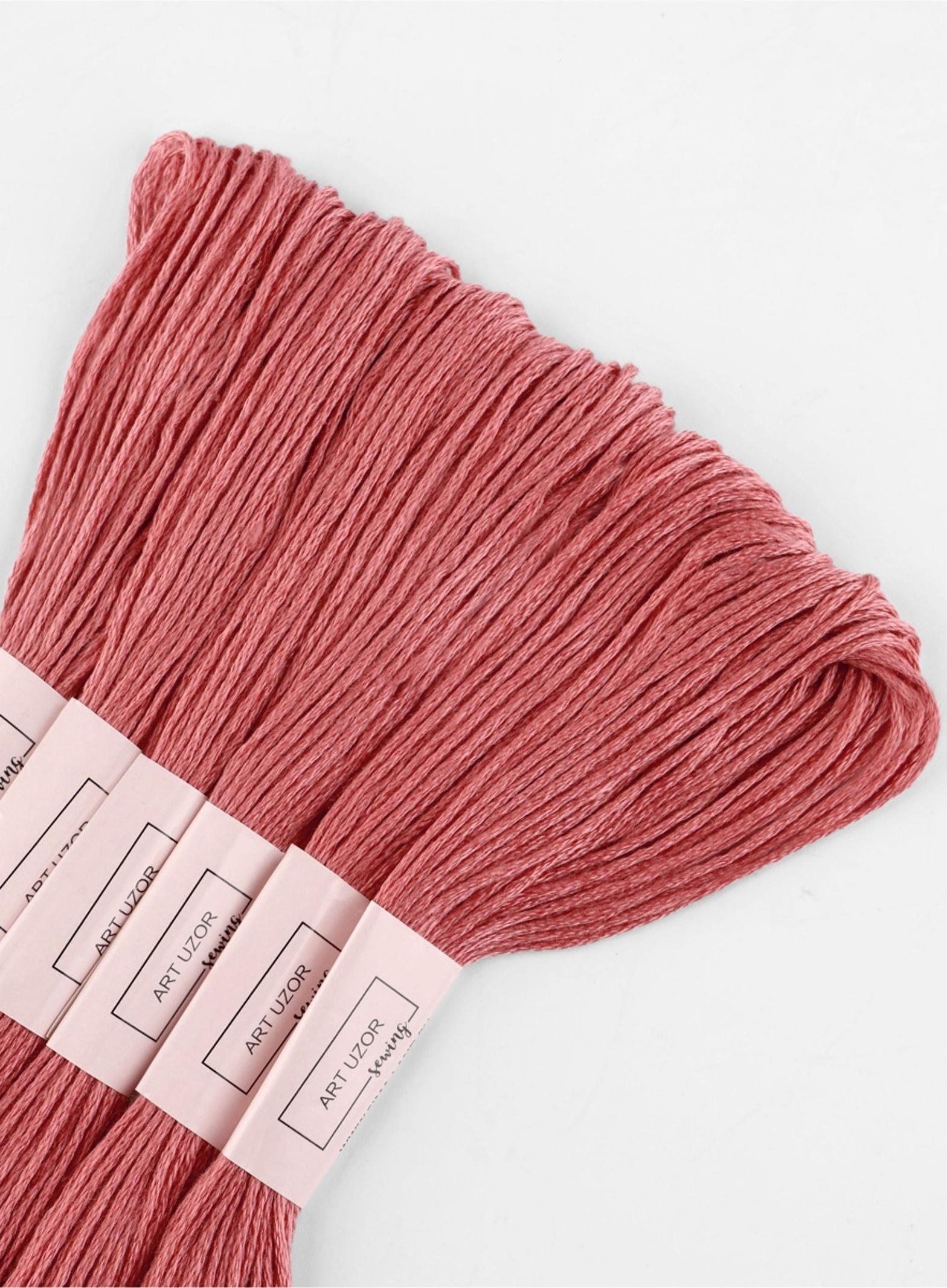 Набор ниток мулине №223, 8±1 м, 6 шт., грязно-розовый