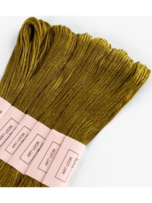 Набор ниток мулине №831, 8±1 м, 6 шт., оливковый