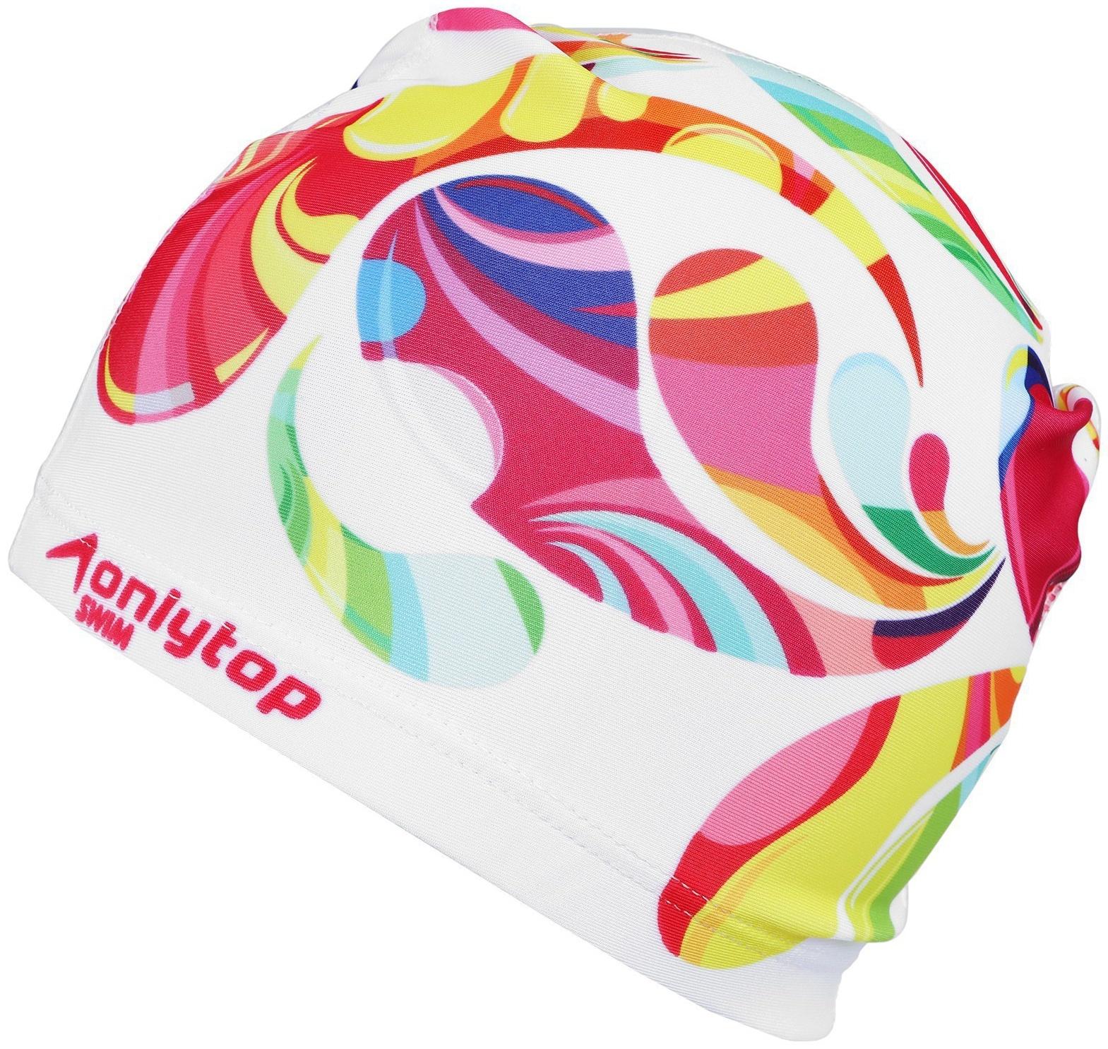 Шапочка для плавания взрослая ONLYTOP Swim Modern, тканевая, обхват 54-60 см