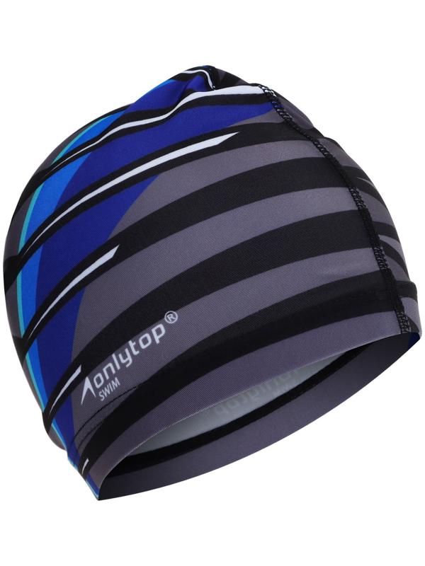 Шапочка для плавания взрослая ONLYTOP Line, тканевая, обхват 54-60 см