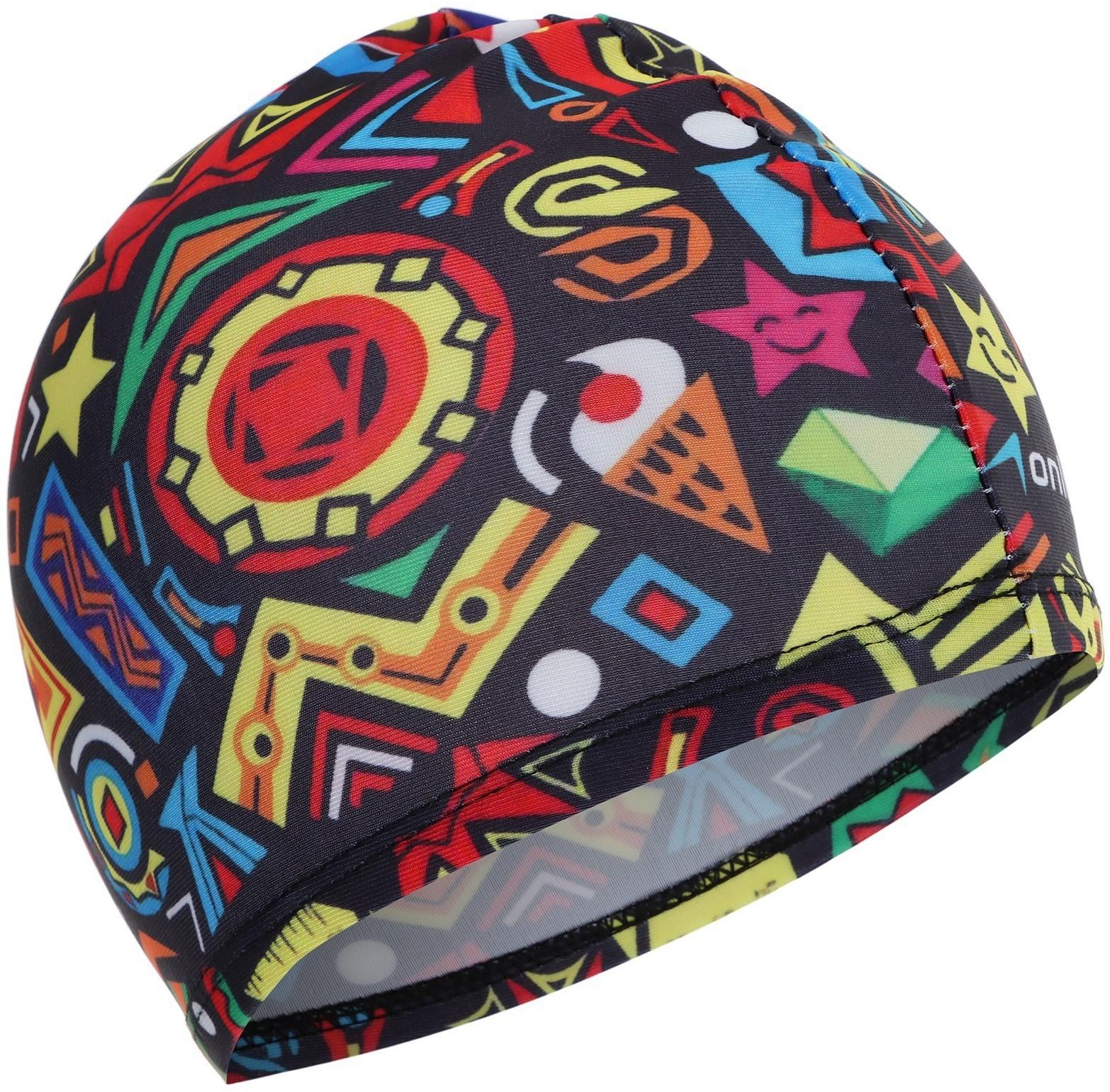 Шапочка для плавания детская ONLYTOP Fusion, тканевая, обхват 46-50 см