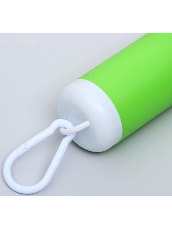 Контейнер с пакетами для уборки за собаками с фонариком (15 пакетов), 9,8х3,8х3,8 см, микс