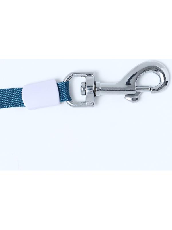 Рулетка с системой эффективного скручивания поводка, 5 м, до 20 кг, серо-синяя