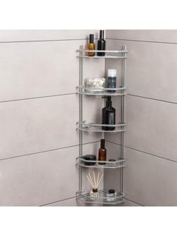 Полка угловая 5-ти ярусная, 20×28×87 см, хром