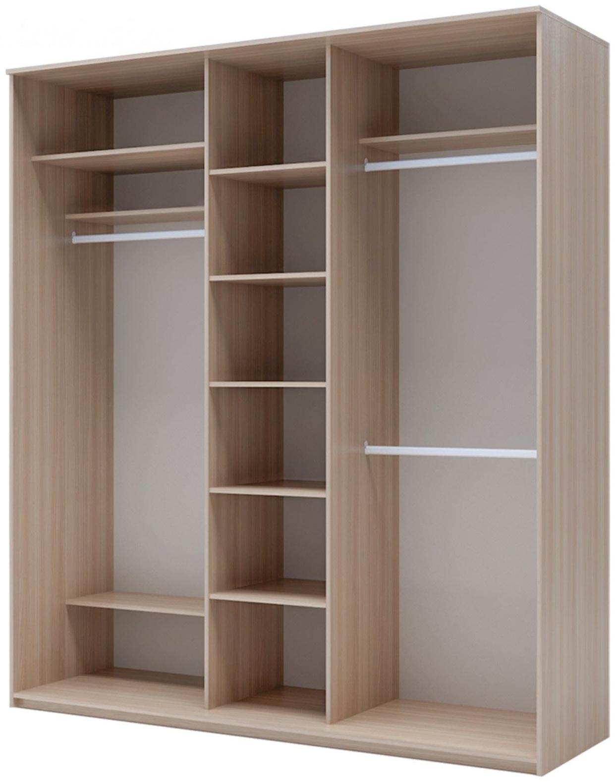 Шкаф-купе Хит-24-20-555, 2000×620×2400 мм, зеркало, цвет ясень шимо светлый